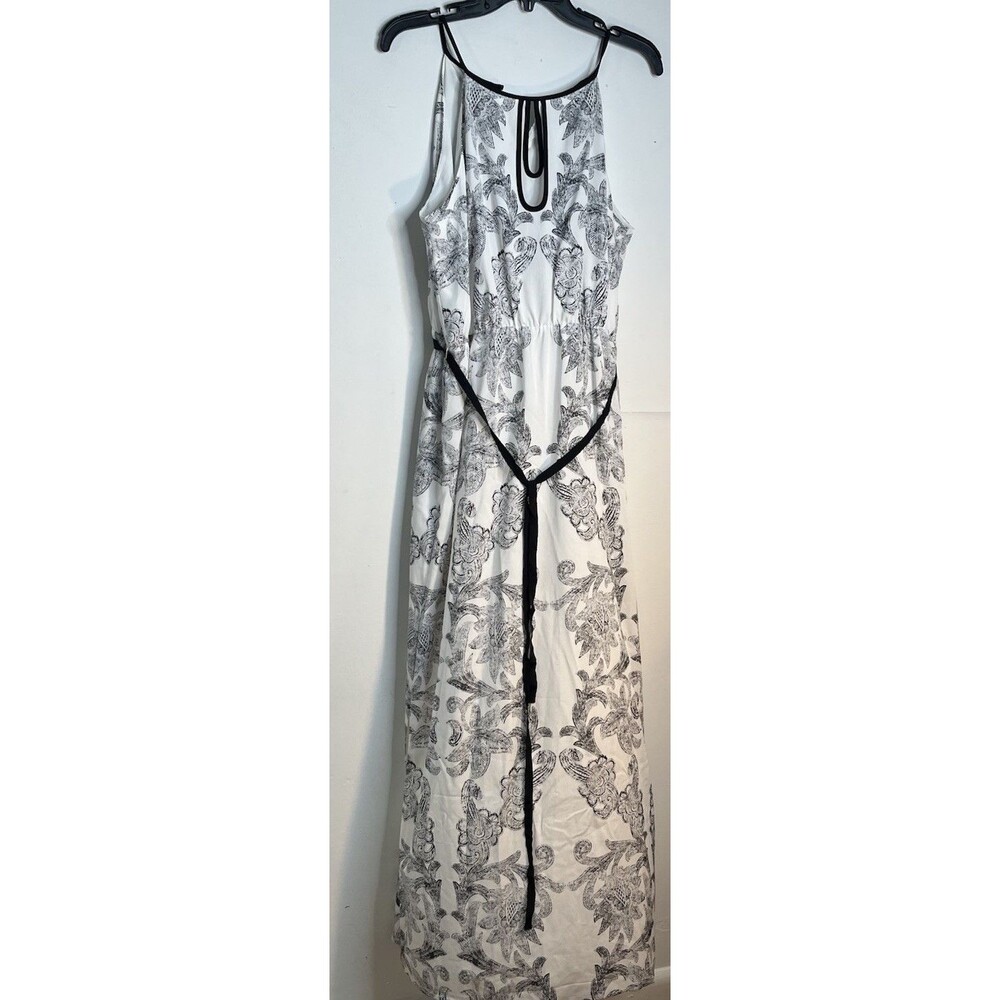 Chicos Sketch Art Printed Maxi Dress Damask sz 2 / L (15)